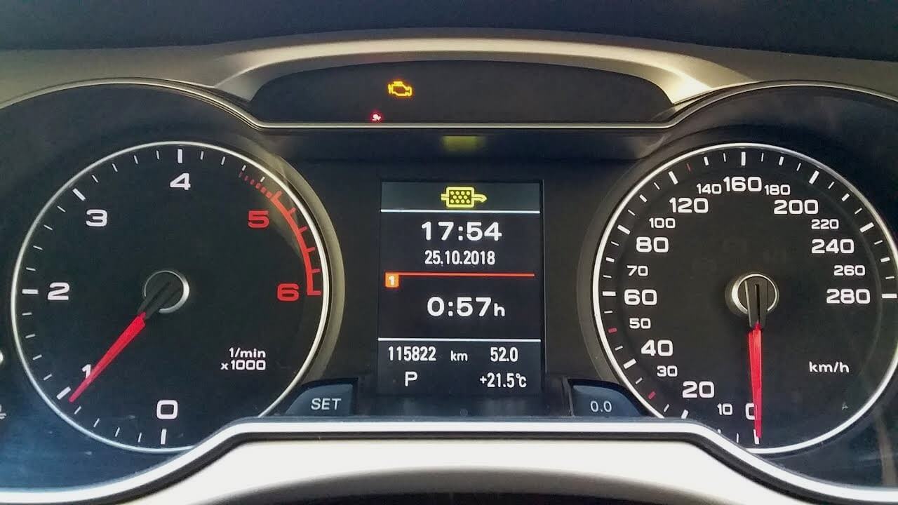 DPF warning light on dashboard